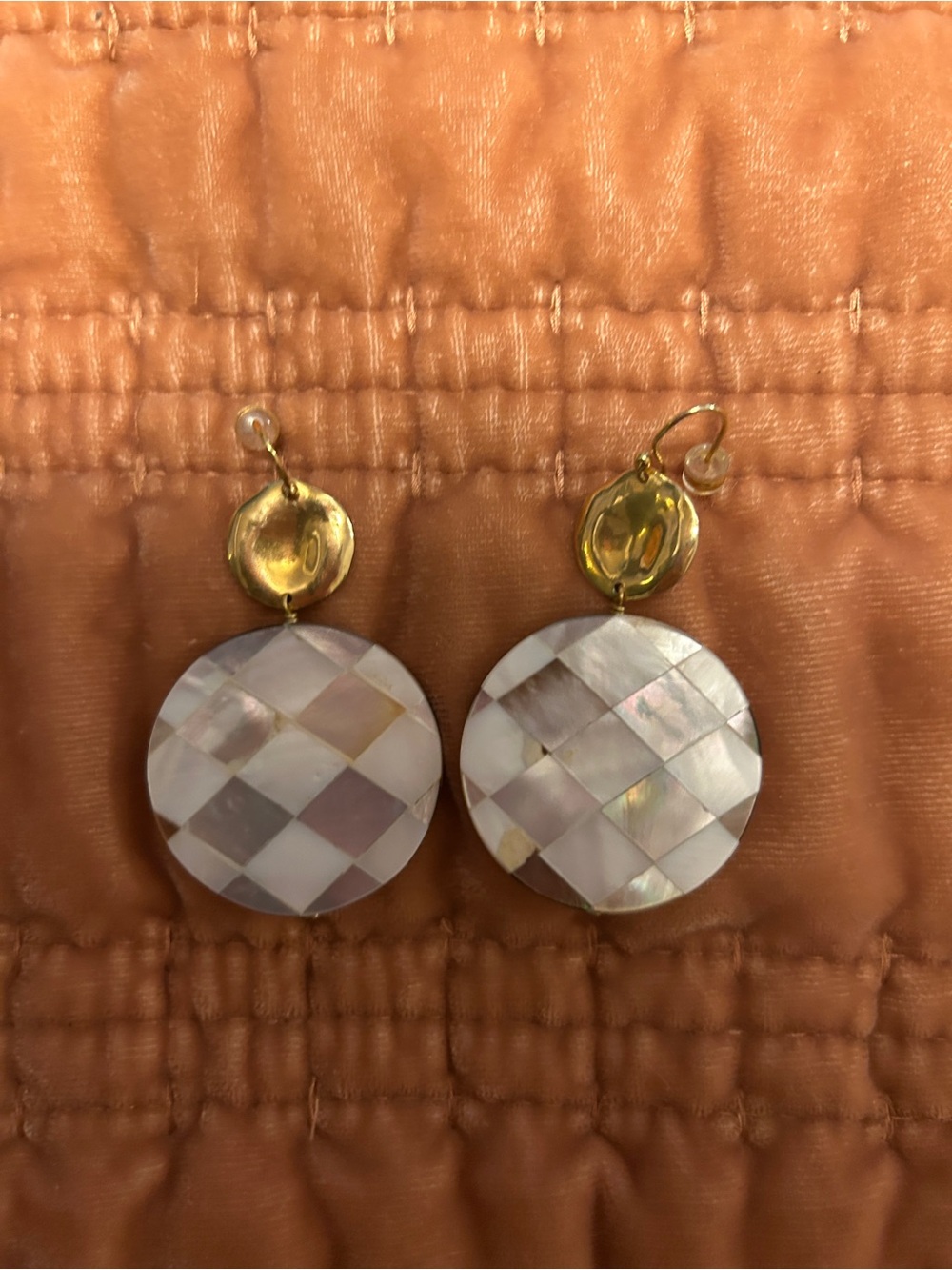 CHAN Luu Mother of Pearl Drop Earrings with Gold Accents - Women Jewelry